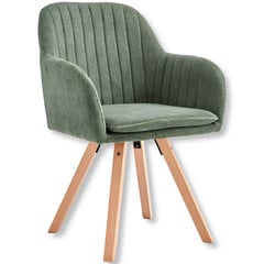 Krēsls Viking Harry, 84 x 48 x 44 cm, velveta, zaļa cena un informācija | Virtuves un ēdamistabas krēsli | 220.lv