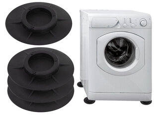 Antivibrācijas gumijas veļas mašīnas kājām, 4 gab. cena un informācija | Lielās sadzīves tehnikas piederumi | 220.lv