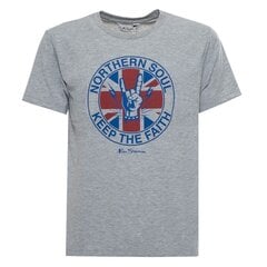 Ben Sherman T-krekls vīriešiem 8719015140688, pelēks цена и информация | Мужские футболки | 220.lv