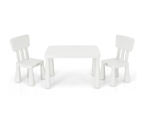 Bērnu galdu un krēslu komplekts Costway, balts cena un informācija | Bērnu krēsliņi un bērnu galdiņi | 220.lv
