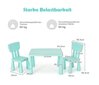 Bērnu aktivitāšu galdu un krēslu komplekts Costway, zaļš cena un informācija | Bērnu krēsliņi un bērnu galdiņi | 220.lv