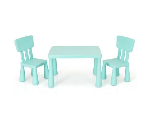 Bērnu aktivitāšu galdu un krēslu komplekts Costway, zaļš цена и информация | Bērnu krēsliņi un bērnu galdiņi | 220.lv
