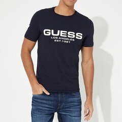 Guess T-krekls vīriešiem 7619342077507, zils цена и информация | Мужские футболки | 220.lv