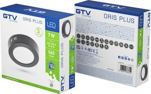 LED lampa Oris, IP20, 7W, 3000K, 560lm cena un informācija | Griestu lampas | 220.lv