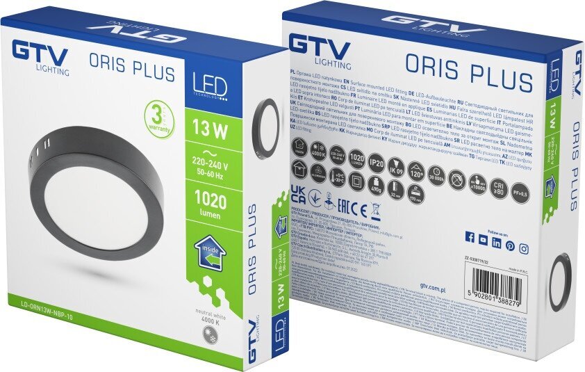 LED lampa Iris, IP20, 13W, 4000K, 1020LM cena un informācija | Griestu lampas | 220.lv