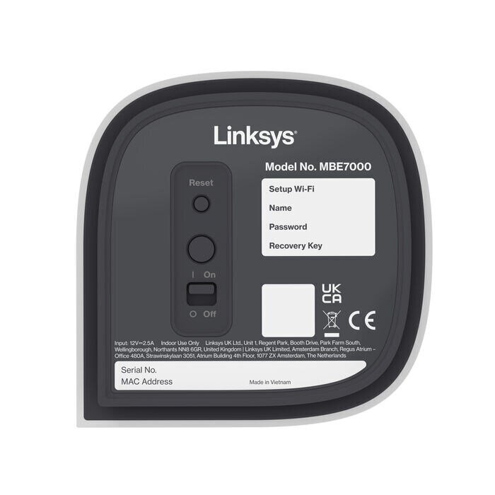 Linksys Velop Pro 7 Tri-band MBE7002-KE cena un informācija | Rūteri (maršrutētāji) | 220.lv