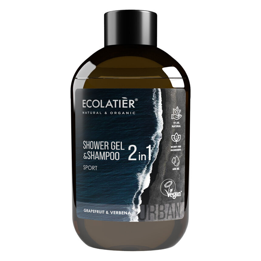 Dušas želeja un šampūns 2-in-1 Sport Ecolatier Urban, 600 ml cena un informācija | Dušas želejas, eļļas | 220.lv