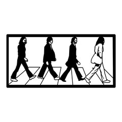 Metāla sienu apdare The Beatles, 39 cm Wallity cena un informācija | Interjera priekšmeti | 220.lv