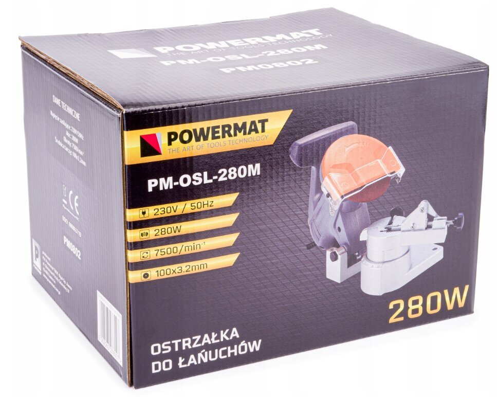 Ķēdes asināmais Powermat PM-OSL-280M, 280W цена и информация | Slīpmašīnas | 220.lv