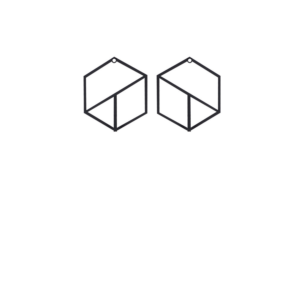 Drēbju pakaramais Geometric, melns cena un informācija | Drēbju pakaramie | 220.lv