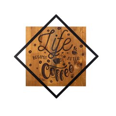 Piekarināmā dekorācija, Dzīve sākas pēc kafijas 54 cm цена и информация | Детали интерьера | 220.lv