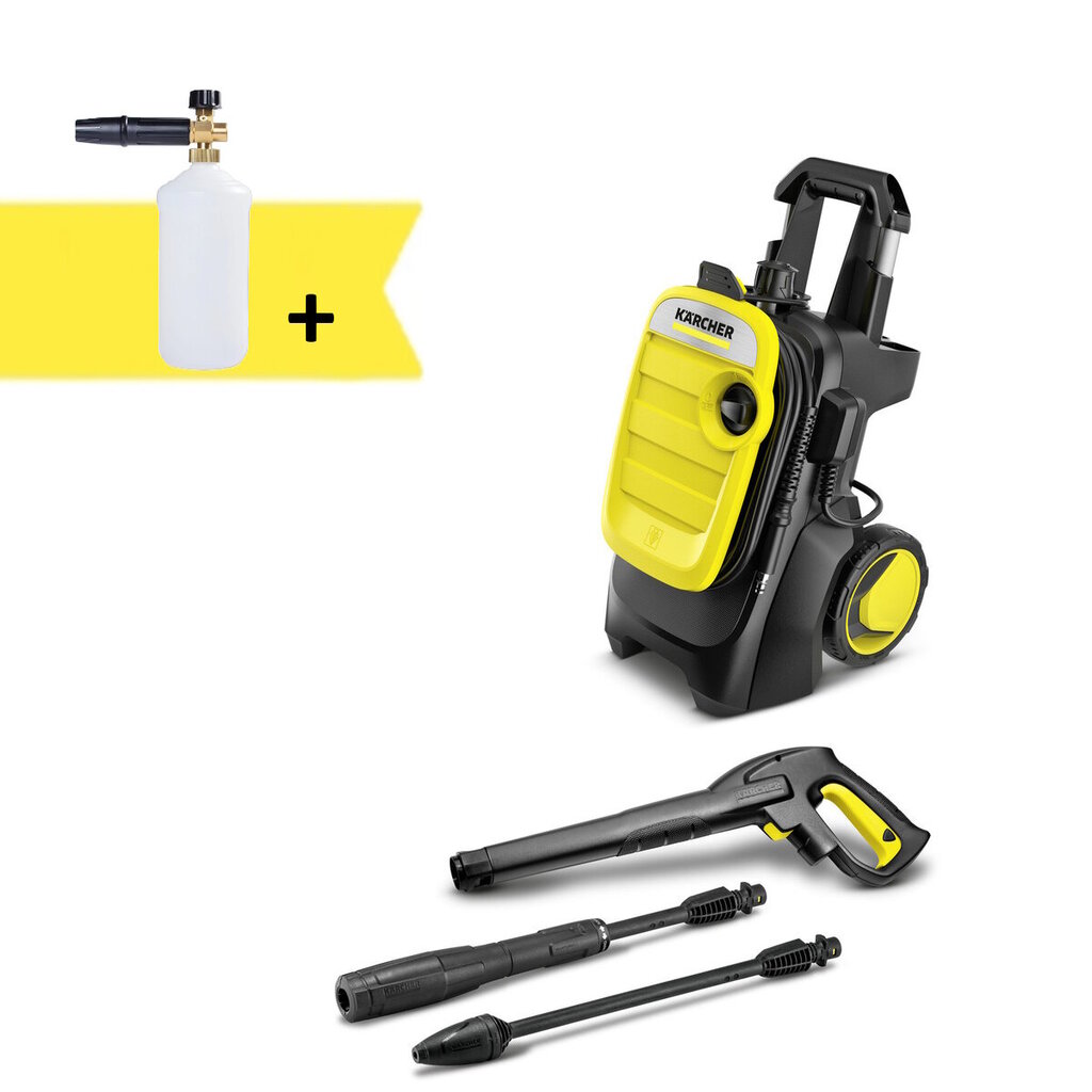 Augstspiediena mazgātājs Karcher K 5 Compact + Putu uzgalis cena un informācija | Augstspiediena mazgātāji | 220.lv