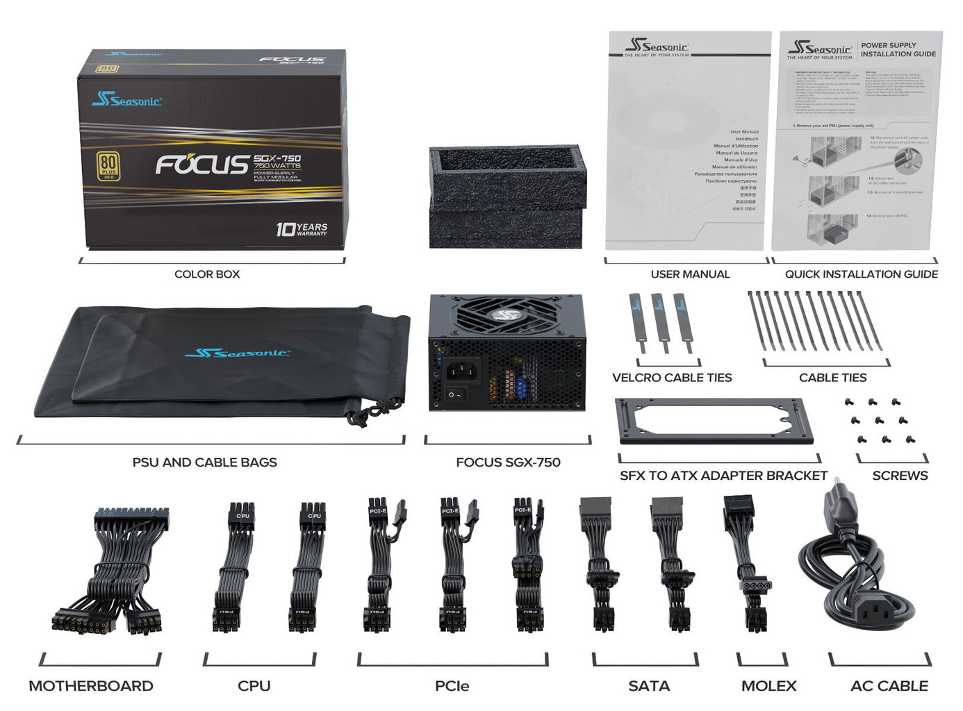 Seasonic Focus SGX-750 cena un informācija | Barošanas bloki (PSU) | 220.lv