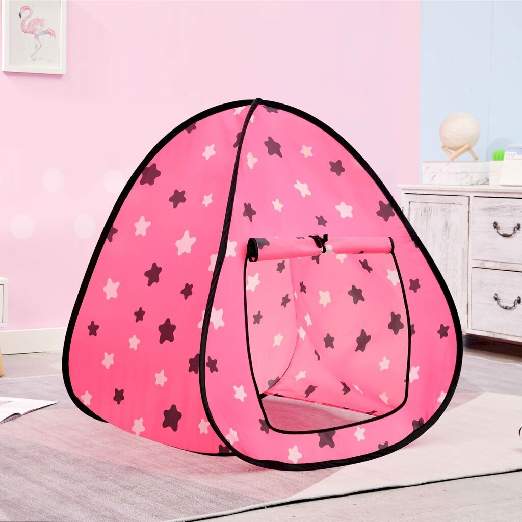 Bērnu telts, rozā, 75x6x83 cm cena un informācija | Bērnu rotaļu laukumi, mājiņas | 220.lv