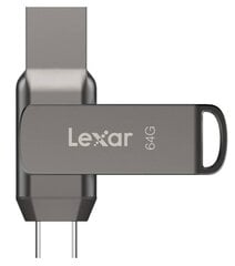 Lexar JumpDrive Dual Drive D400 LJDD400064G-BNQNG cena un informācija | Lexar Datortehnika | 220.lv