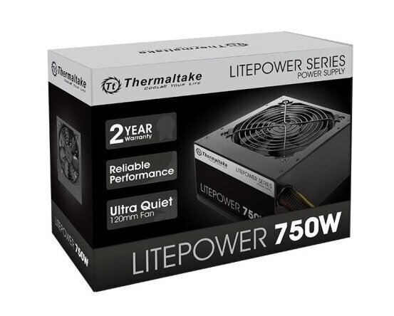 Thermaltake Litepower II (PS-LTP-0750NPCNEU-2) cena un informācija | Barošanas bloki (PSU) | 220.lv