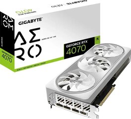 Gigabyte GeForce RTX 4070 Aero OC V2 (GV-N4070AERO OCV2-12GD) cena un informācija | Videokartes (GPU) | 220.lv