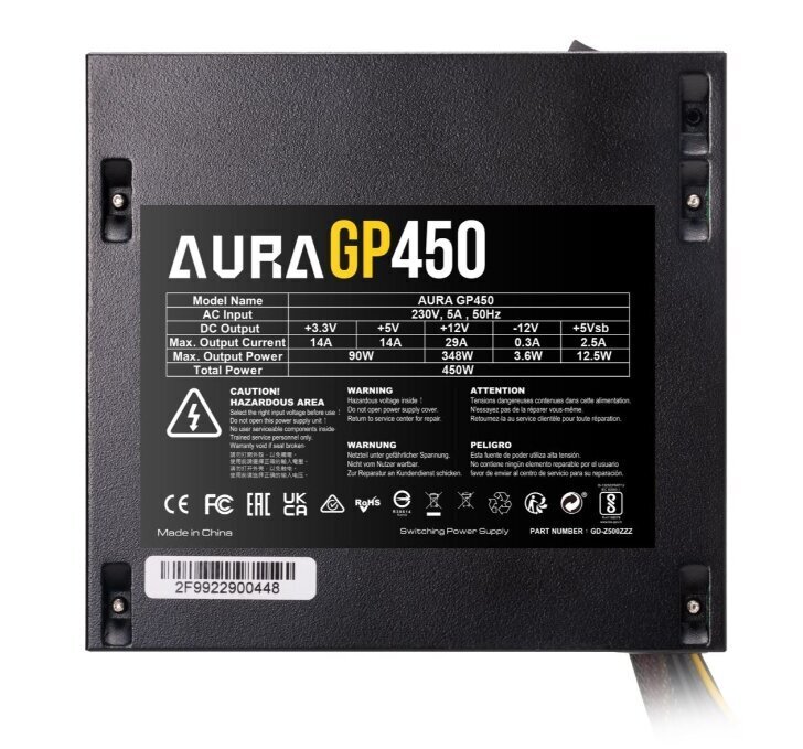 Gamdias Aura GP450 cena un informācija | Barošanas bloki (PSU) | 220.lv