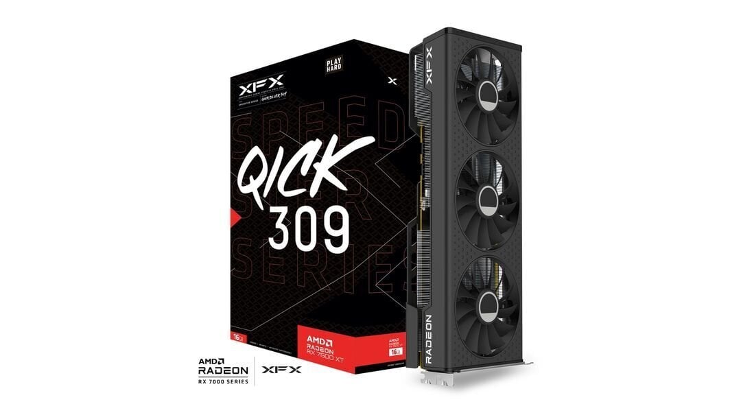 XFX Speedster Qick 309 AMD Radeon RX 7600 XT (RX-76TQICKBP) cena un informācija | Videokartes (GPU) | 220.lv