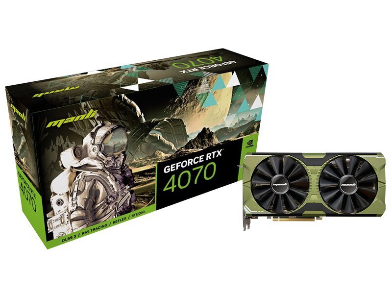 Manli GeForce RTX 4070 (M-NRTX4070/6RFHPPP-M2545) cena un informācija | Videokartes (GPU) | 220.lv