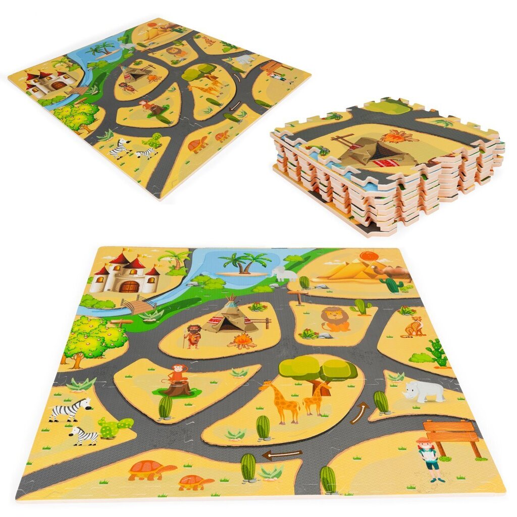 Paklājs-puzle Ecotoys, 9 gab. cena un informācija | Attīstošie paklājiņi | 220.lv