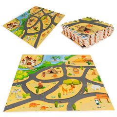 Пенопластовый коврик для детских головоломок, 9 деталей, белый и серый цена и информация | Развивающие коврики | 220.lv