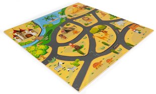 Пенопластовый коврик для детских головоломок, 9 деталей, белый и серый цена и информация | Развивающие коврики | 220.lv