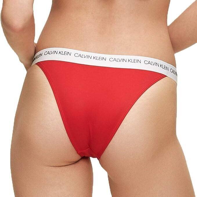 Calvin Klein bikini biksītes sievietēm KW0KW00933 XBG, sarkanas cena un informācija | Peldkostīmi | 220.lv