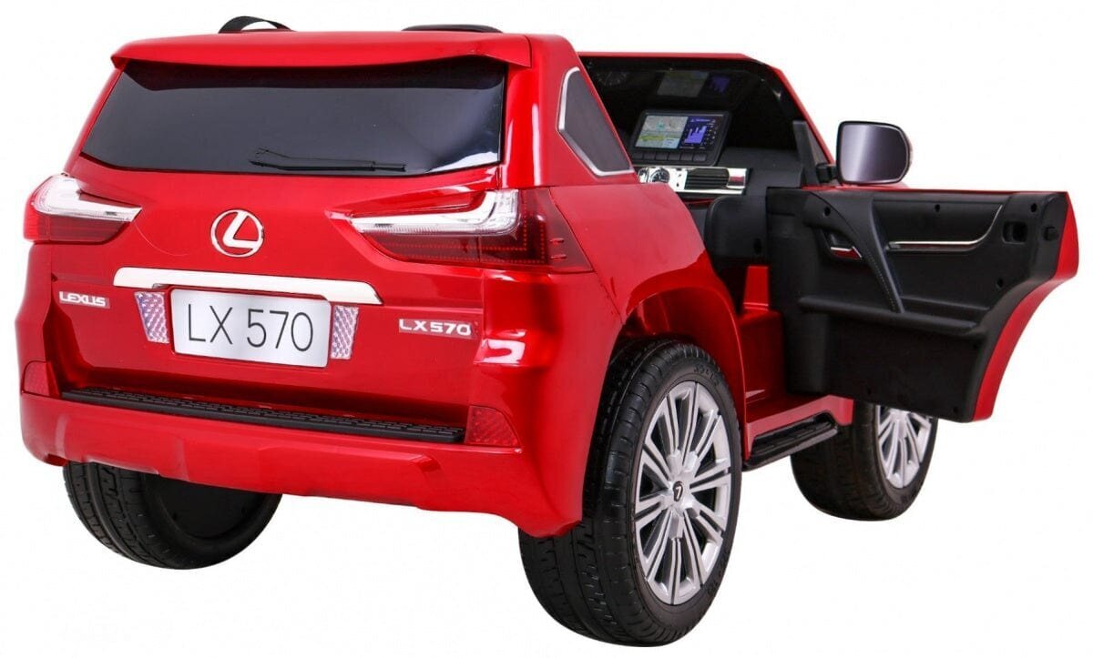 Divvietīgs bērnu elektromobilis Lexus LX570, sarkans cena un informācija | Bērnu elektroauto | 220.lv