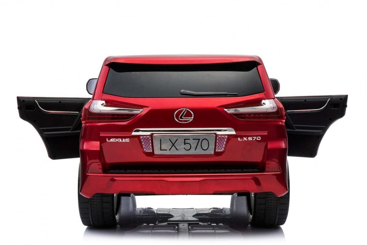 Divvietīgs bērnu elektromobilis Lexus LX570, sarkans cena un informācija | Bērnu elektroauto | 220.lv
