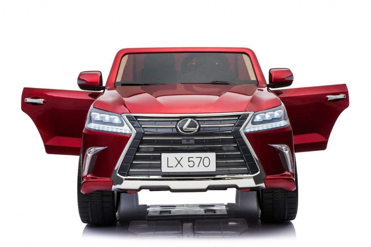 Divvietīgs bērnu elektromobilis Lexus LX570, sarkans cena un informācija | Bērnu elektroauto | 220.lv