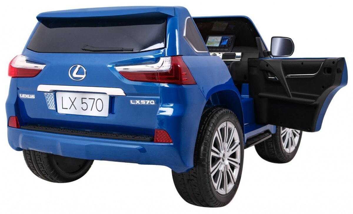 Divvietīgs elektromobilis bērniem Lexus LX570, zils cena un informācija | Bērnu elektroauto | 220.lv