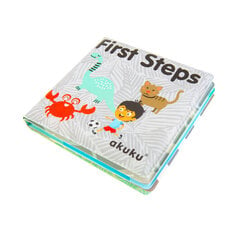 Mīksta izglītojoša grāmata First Steps Akuku, A0477 cena un informācija | Rotaļlietas zīdaiņiem | 220.lv