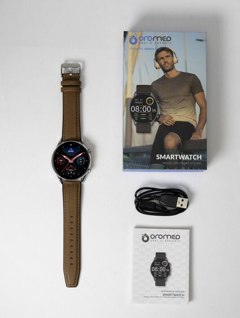 Oromed Oro-Smart Fit 8 Pro Brown цена и информация | Viedpulksteņi (smartwatch) | 220.lv