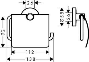 Tualetes papīra turētājs Hansgrohe cena un informācija | Vannas istabas aksesuāri | 220.lv