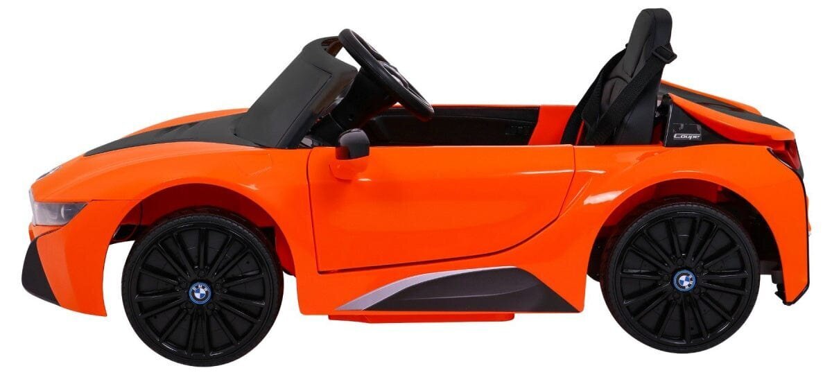 Vienvietīgs bērnu elektromobilis BMW I8 Lift, oranžs цена и информация | Bērnu elektroauto | 220.lv