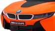 Vienvietīgs bērnu elektromobilis BMW I8 Lift, oranžs цена и информация | Bērnu elektroauto | 220.lv