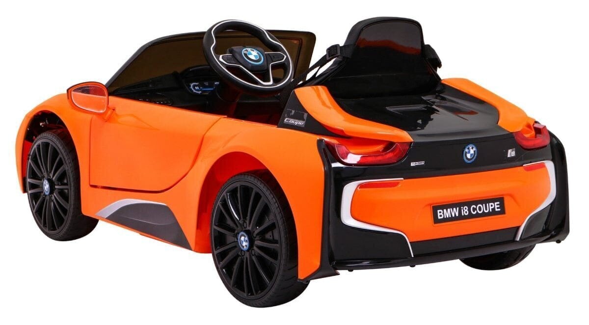 Vienvietīgs bērnu elektromobilis BMW I8 Lift, oranžs цена и информация | Bērnu elektroauto | 220.lv