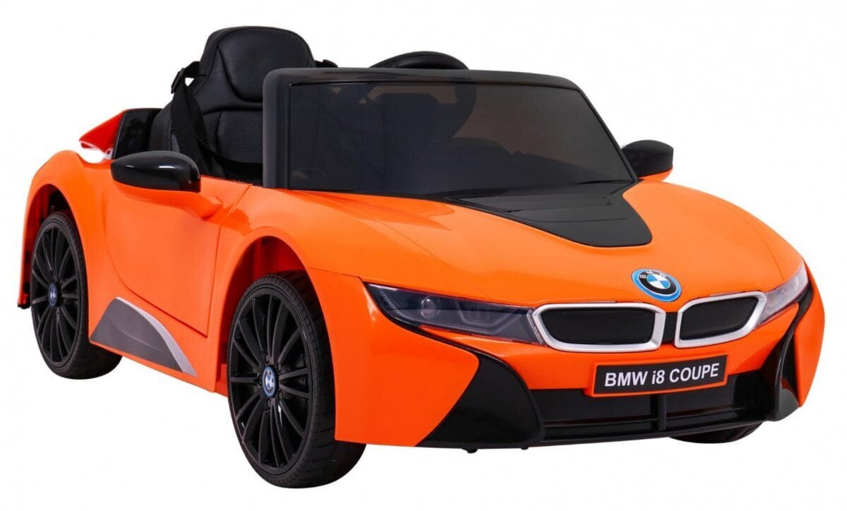 Vienvietīgs bērnu elektromobilis BMW I8 Lift, oranžs цена и информация | Bērnu elektroauto | 220.lv