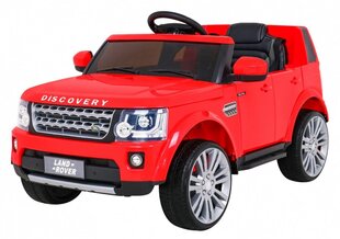 Vienvietīgs bērnu elektromobilis Land Rover Discovery, sarkans cena un informācija | Bērnu elektroauto | 220.lv