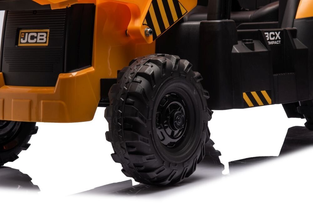 Elektriskais traktors bērniem JCB, dzeltens цена и информация | Bērnu elektroauto | 220.lv