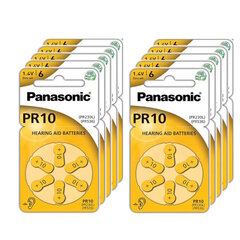 Panasonic 10 (PR70) батарейки для слуховых аппаратов, 10 х 6 шт., 60 шт. цена и информация | Батареи | 220.lv