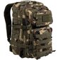 Mugursoma Mil-Tec US Assault Pack LG Woodland, 36 L, zaļa/brūna cena un informācija | Sporta somas un mugursomas | 220.lv