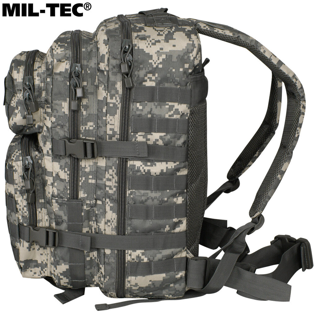 Militārā mugursoma US Assault Pack LG Mil-Tec AT-Digital, 36 L, pelēka цена и информация | Pārgājienu un ceļojumu mugursomas | 220.lv