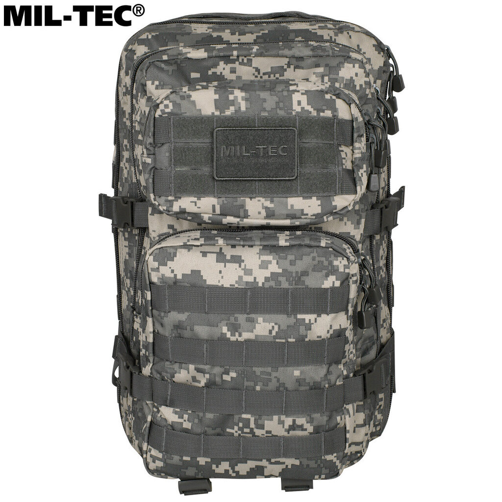 Militārā mugursoma US Assault Pack LG Mil-Tec AT-Digital, 36 L, pelēka цена и информация | Pārgājienu un ceļojumu mugursomas | 220.lv