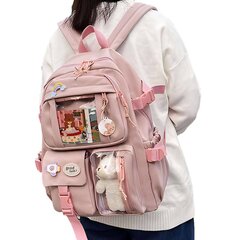 Водонепроницаемый школьный рюкзак, Electronics LV-385, розовый цена и информация | Школьные рюкзаки, спортивные сумки | 220.lv