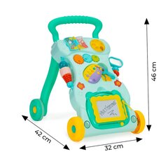Интерактивная коляска, 2 в 1, ходунки интерактивное шасси с описанием и звуками цена и информация | Игрушки для малышей | 220.lv