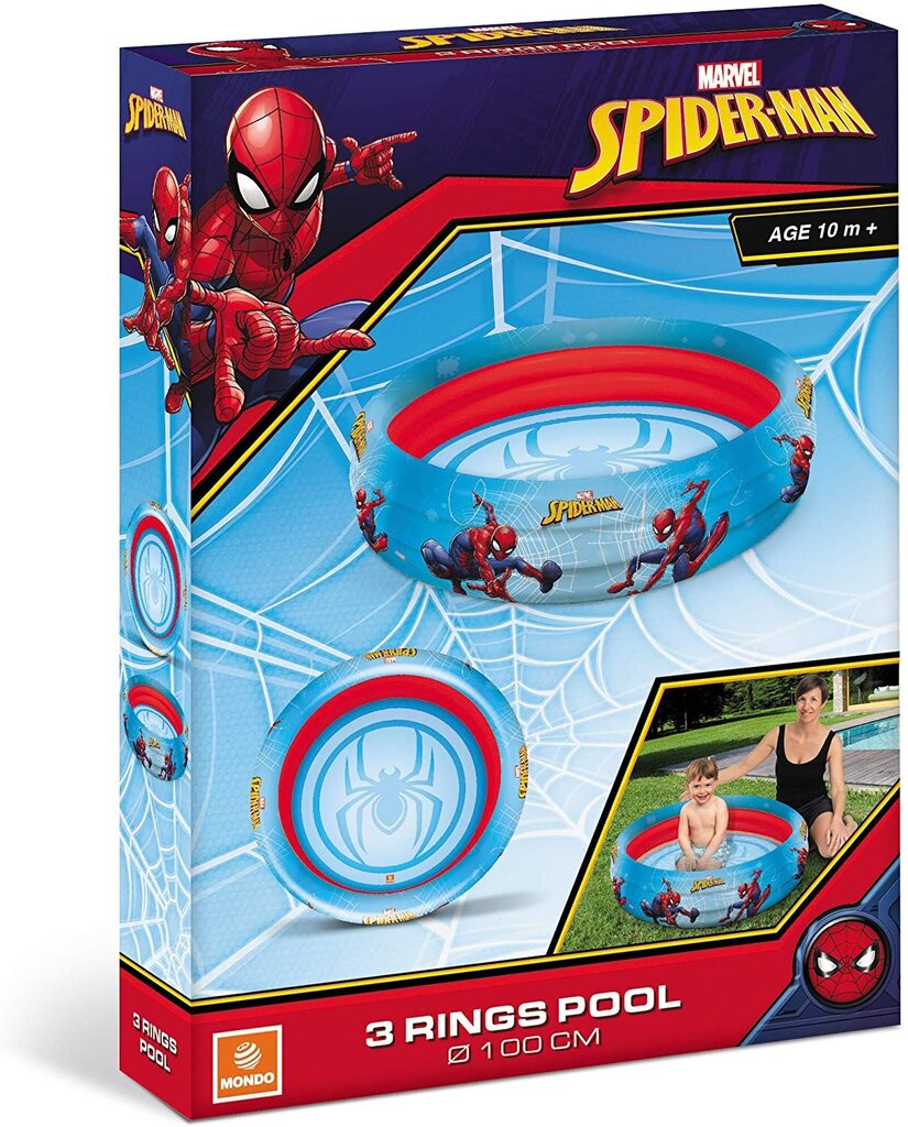 Peldbaseins Spider-Man, 100 cm cena un informācija | Baseini | 220.lv