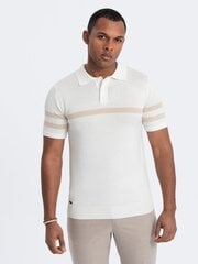 Polo krekls vīriešiem Ombre OM-POSS-0118,balts cena un informācija | Vīriešu T-krekli | 220.lv