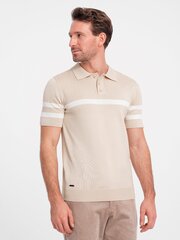 Polo krekls vīriešiem Ombre OM-POSS-0118, bēšs цена и информация | Мужские футболки | 220.lv